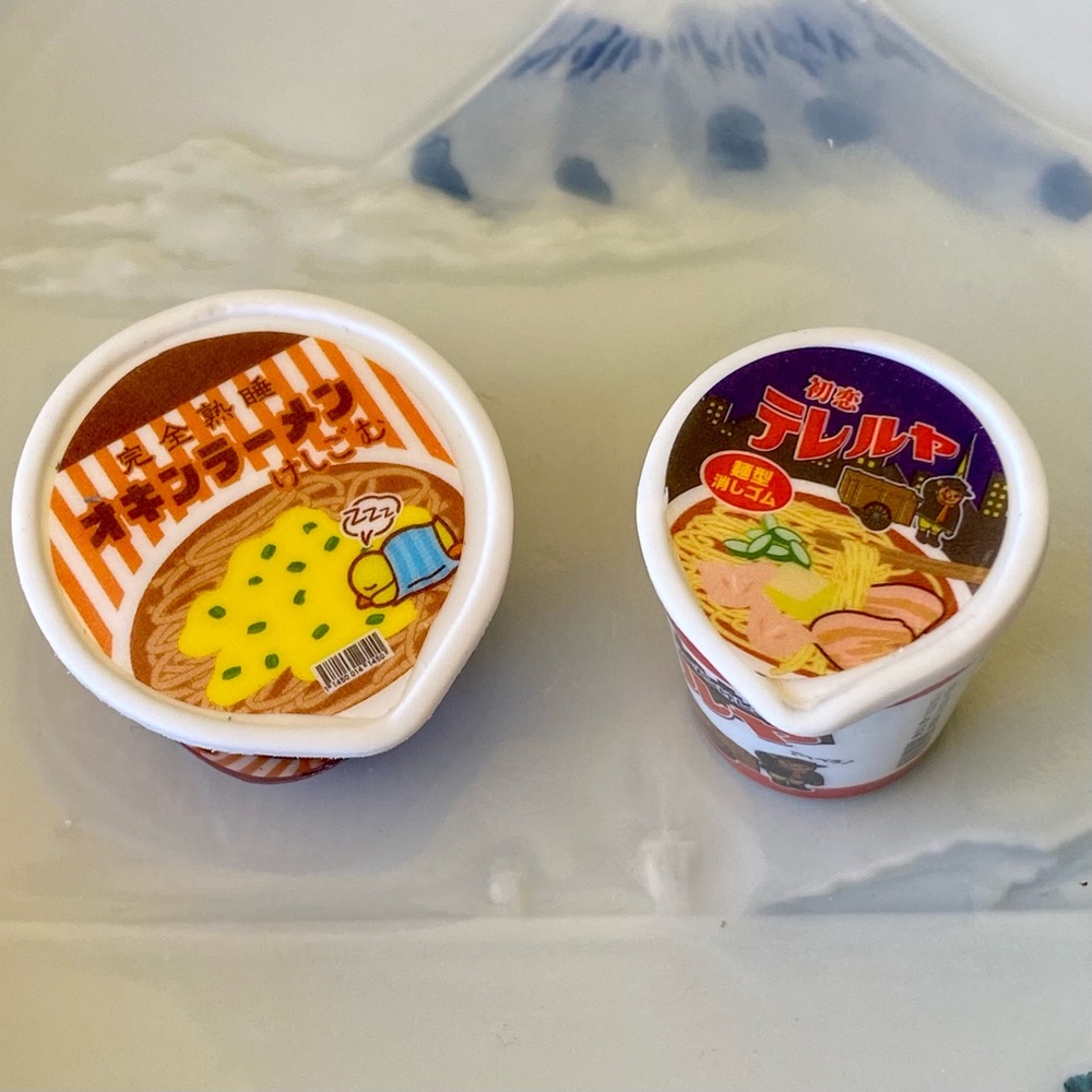 NEW Miniatures Ramen Noodles Eraser Set Two